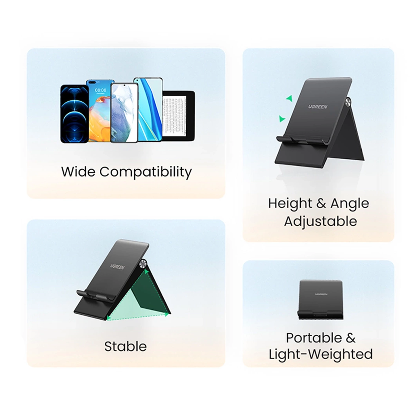 UGREEN Multi-Angle Phone Stand With Height Adjustable -Multicolor/ LP247 متجر نصر