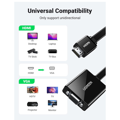 UGREEN HDMI to VGA Adapter Converter| 90813 متجر نصر