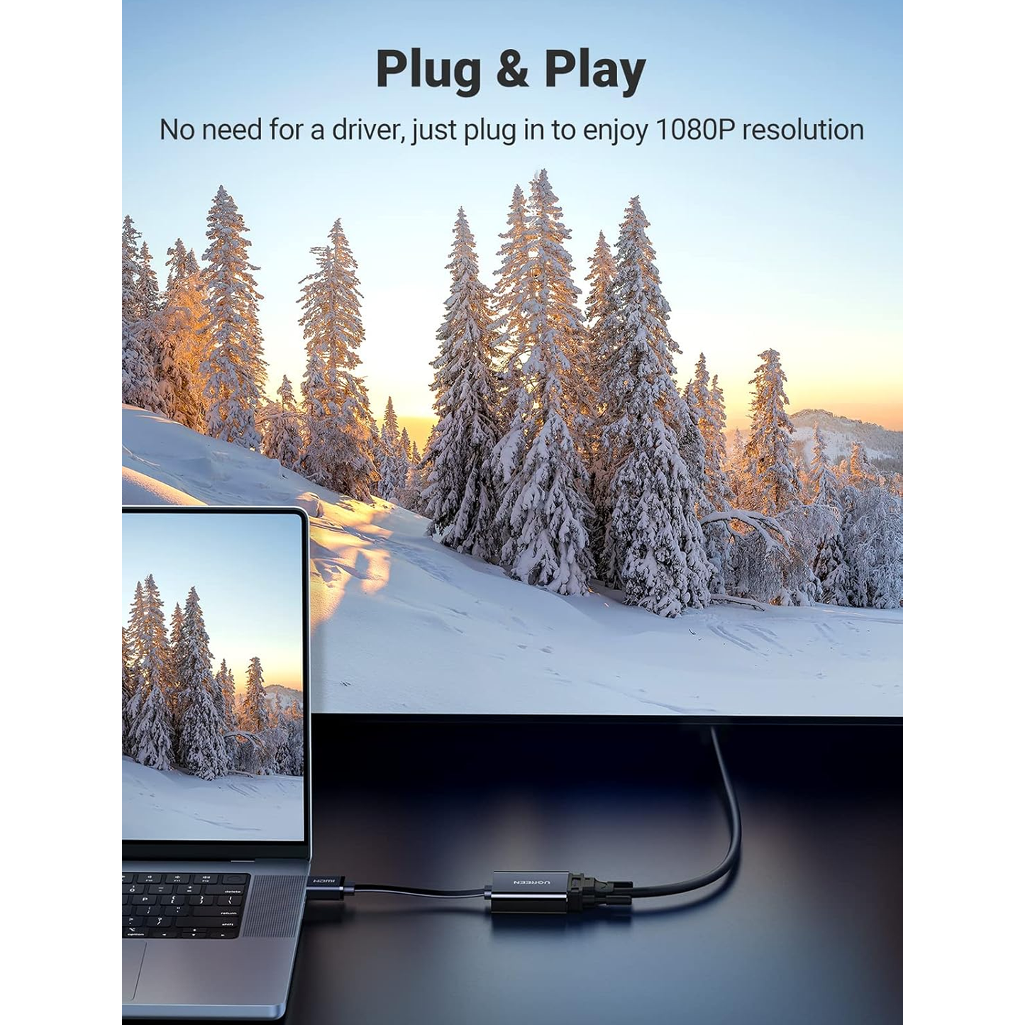 UGREEN HDMI to VGA Adapter Converter| 90813 - متجر نصر