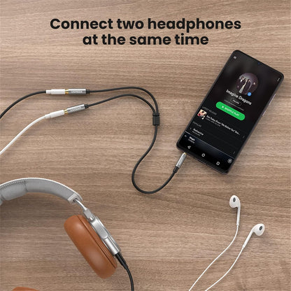 10532 / UGREEN Headphone Splitter 3.5mm Audio Stereo Y Splitter Aux Extension Cable Male to Female Dual Headphone Jack Adapter for Earphone متجر نصر