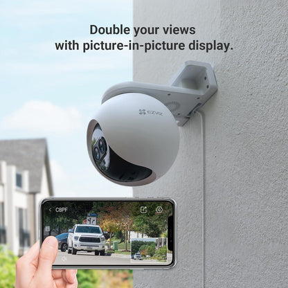 Ezviz Dual-Lens, Weatherproof Pan & Tilt Wi-Fi Camera 2mp |Ezviz C8PF متجر نصر