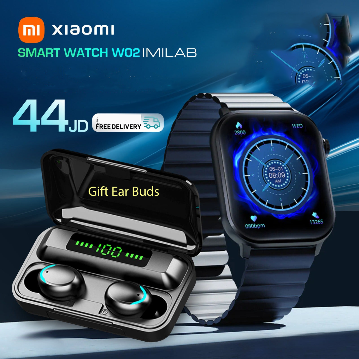 Xiaomi Smart watch IMILAB W02 (Airpods Gift)