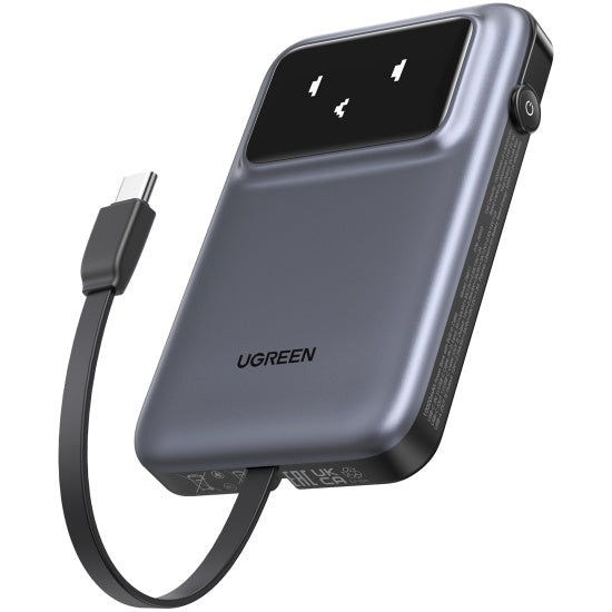 UGREEN Uno Magnetic Wireless Power Bank 10000mAh - Grey / PB764 -45329 متجر نصر