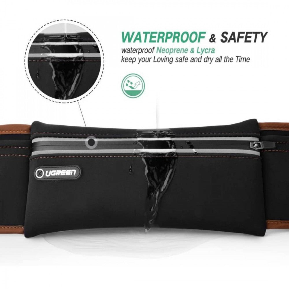 UGREEN Sport Running Waist Pack Waterproof Belt (Black)