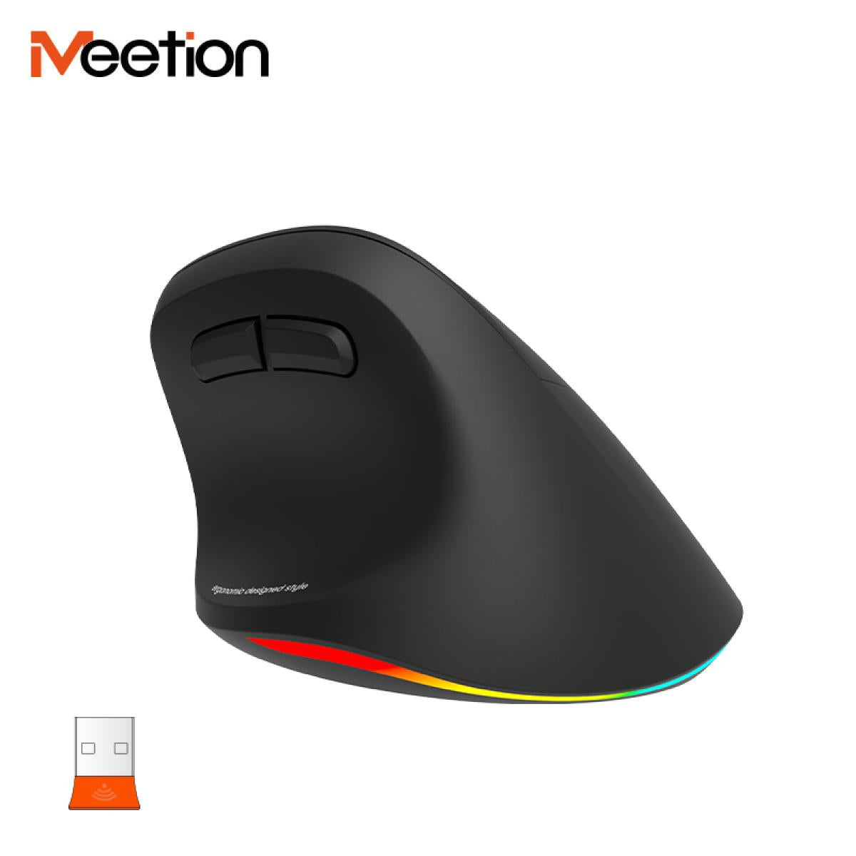 Meetion BTM010R Right-Handed Ergonomic Wireless Vertical Mouse -Black متجر نصر