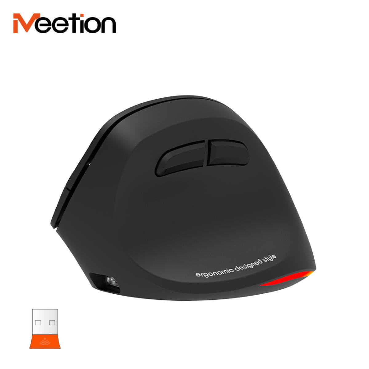 Meetion BTM010R Right-Handed Ergonomic Wireless Vertical Mouse -Black متجر نصر
