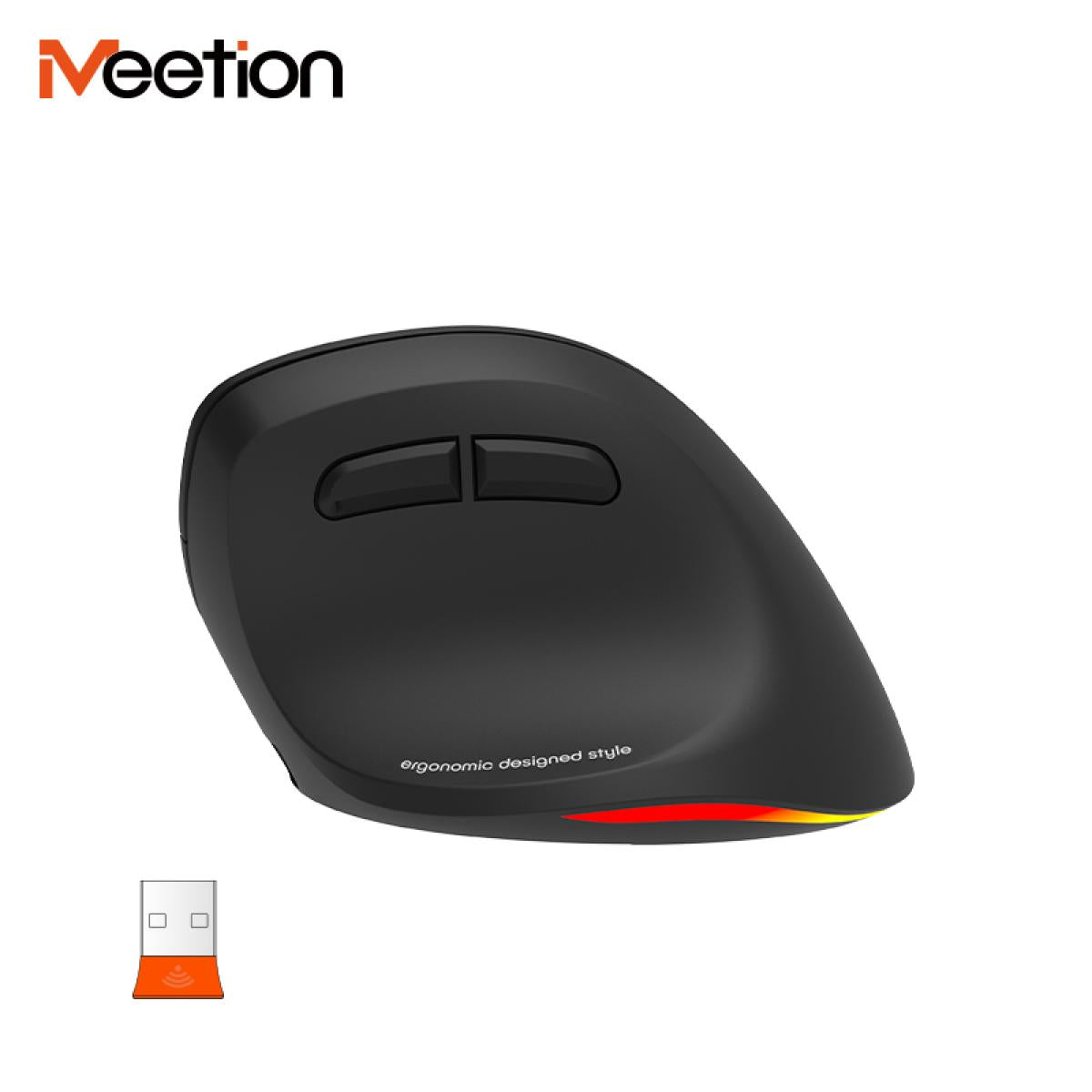 Meetion BTM010R Right-Handed Ergonomic Wireless Vertical Mouse -Black متجر نصر