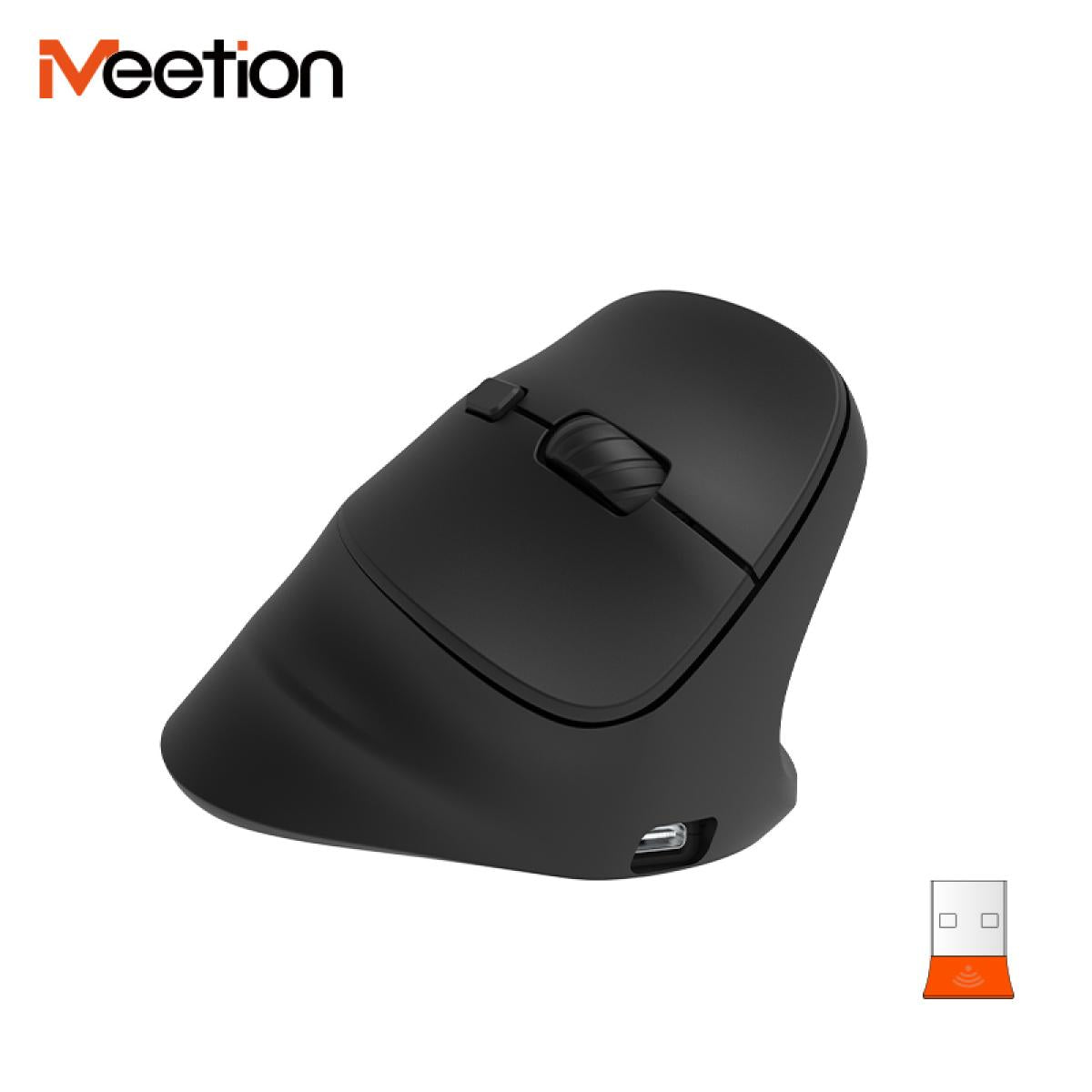 Meetion BTM010R Right-Handed Ergonomic Wireless Vertical Mouse -Black متجر نصر