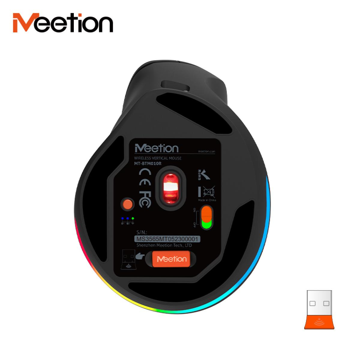 Meetion BTM010R Right-Handed Ergonomic Wireless Vertical Mouse -Black متجر نصر