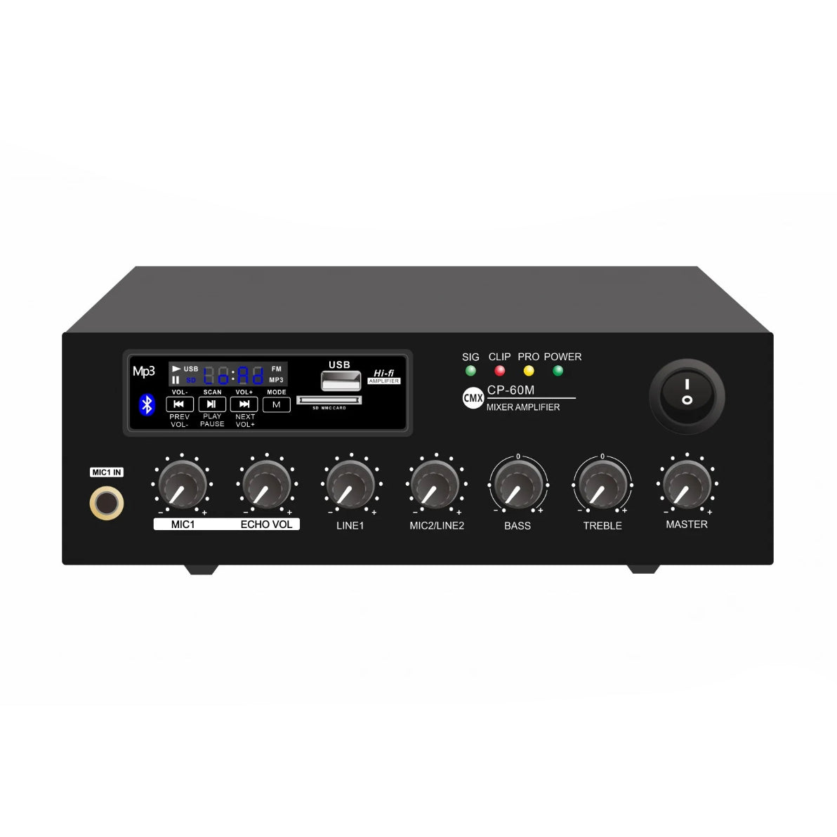 CMX CP-60M Mini Mixer Amplifier | 60W Bluetooth PA Amplifier - متجر نصر
