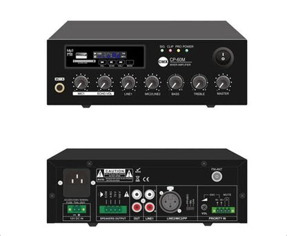 CMX CP-120M Mini Mixer Amplifier | 120W Bluetooth PA Amplifier