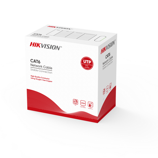 CAT6 UTP Network Cable (Solid Copper, 0.55 mm, Orange) 305m | Hikvision DS-1LN6U-SC0 متجر نصر