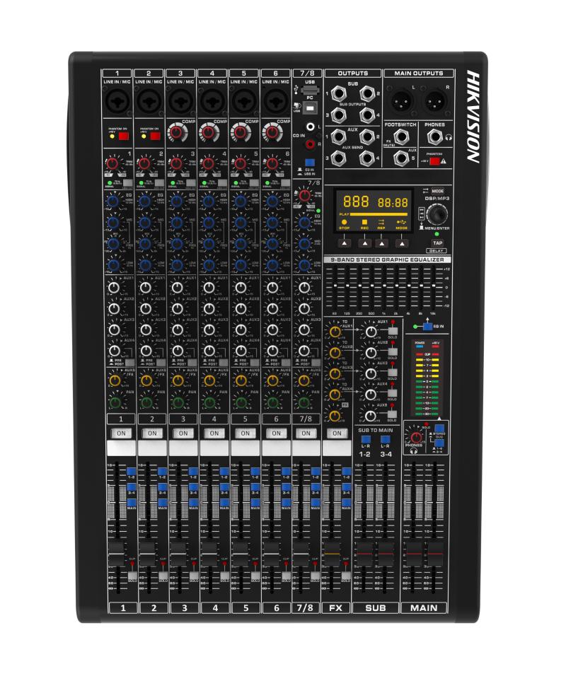Hikvision-C 8-Channel Analog Mixing Console with DSP Effects | DS-QAPMCR8-A - متجر نصر