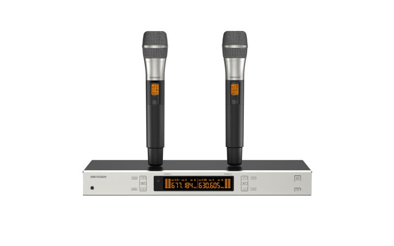 Hikvision-C UHF Wireless Microphone System with 2 Handheld Mics | DS-QAPMKHC2-2U - متجر نصر