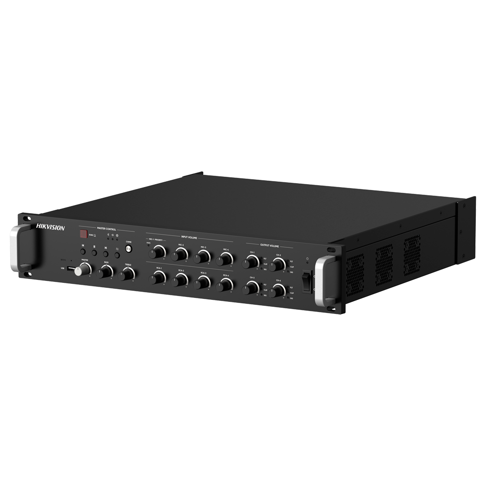 Hikvision-C 1000W 4-Zone Network Amplifier | DS-QAZ1A1000G1-VB4(B) Need check - متجر نصر