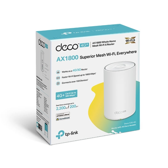 Deco X20-4G / 4G+ AX1800 Whole Home Mesh WiFi 6 Gateway