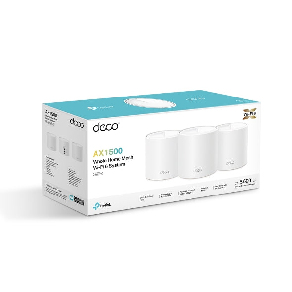 Deco X10 / AX1500 Whole Home Mesh Wi-Fi 6 System (3 Pack)