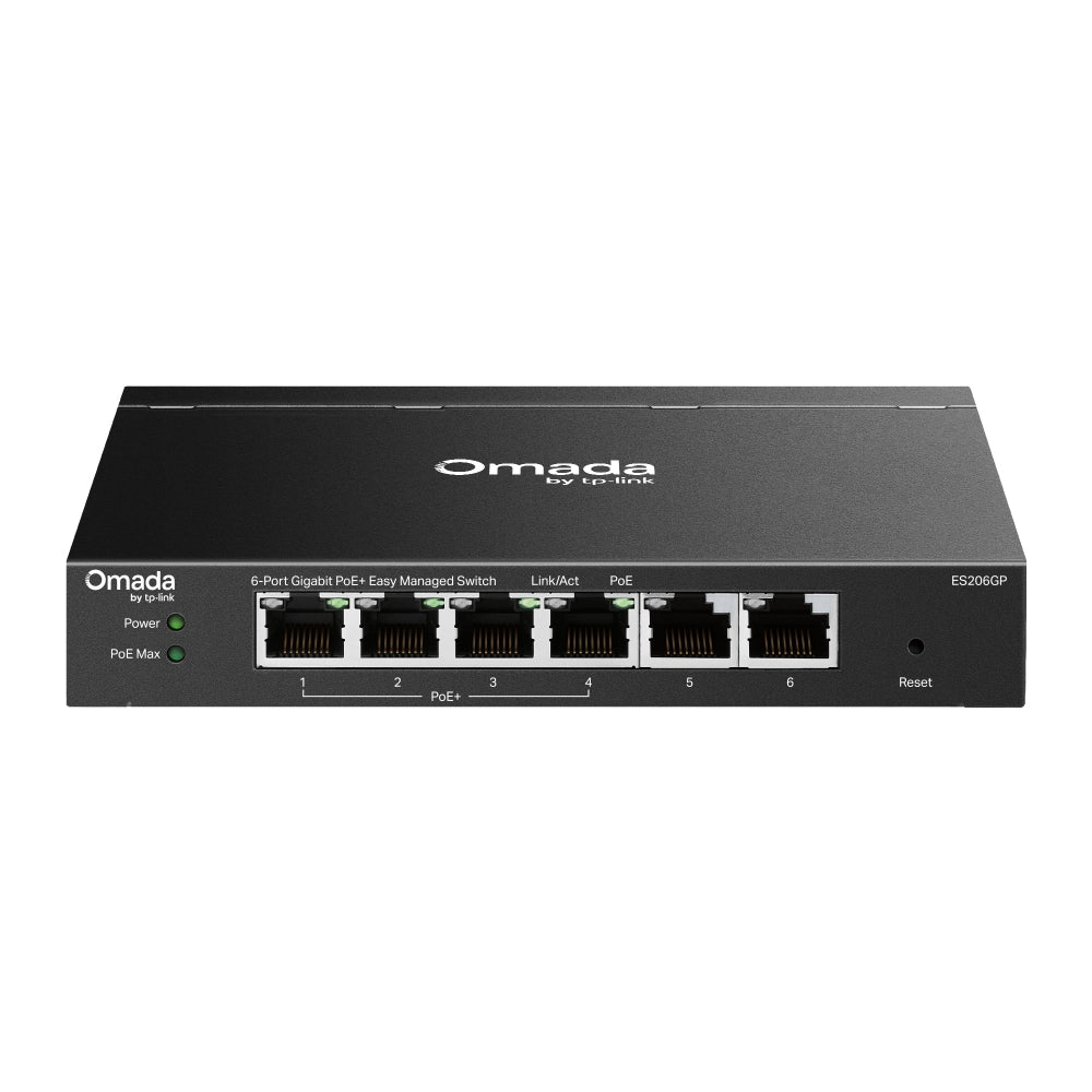 TP-Link® Omada 6-Port Gigabit Easy Managed PoE Switch with 4-Port PoE+, 65W | ES206GP - متجر نصر