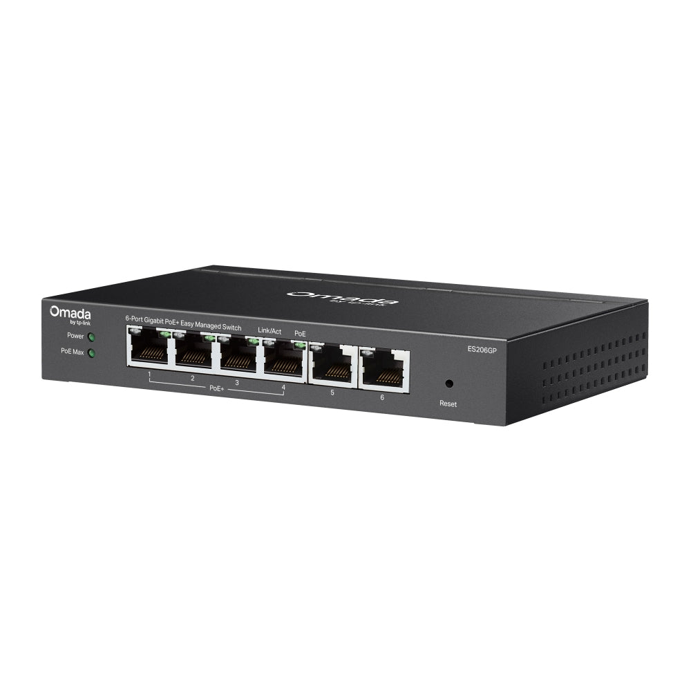 TP-Link® Omada 6-Port Gigabit Easy Managed PoE Switch with 4-Port PoE+, 65W | ES206GP - متجر نصر