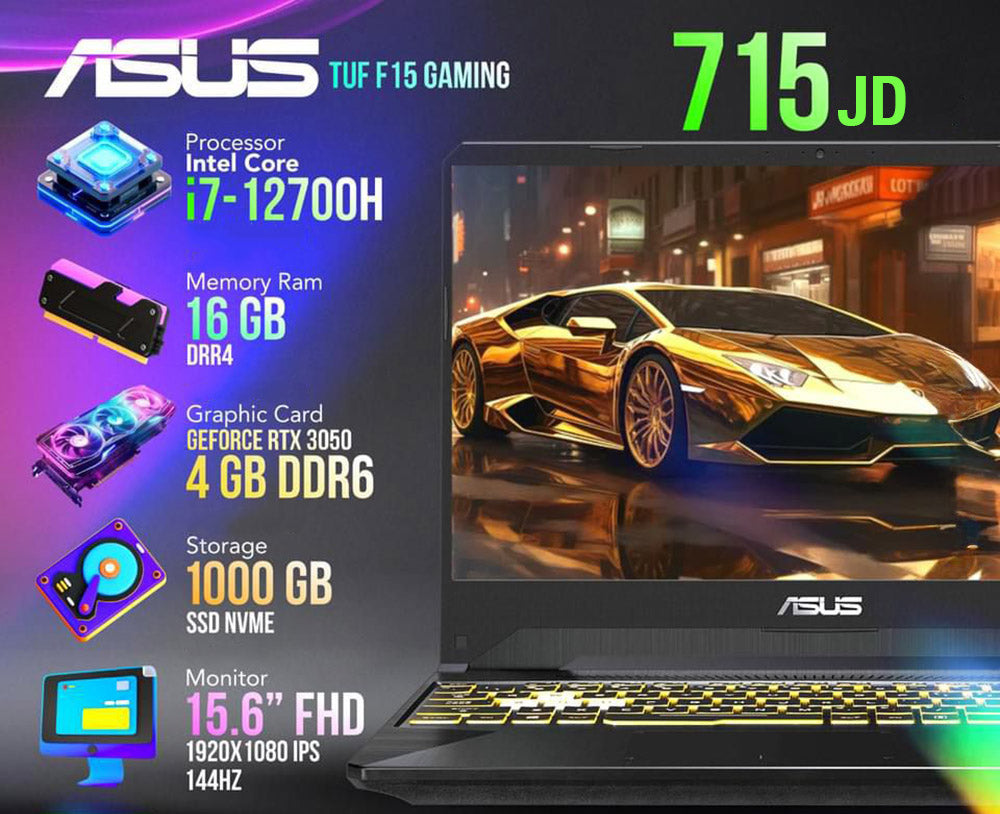 Asus TUF F15 i7 12700H 12Gen 144Hz RTX 3050