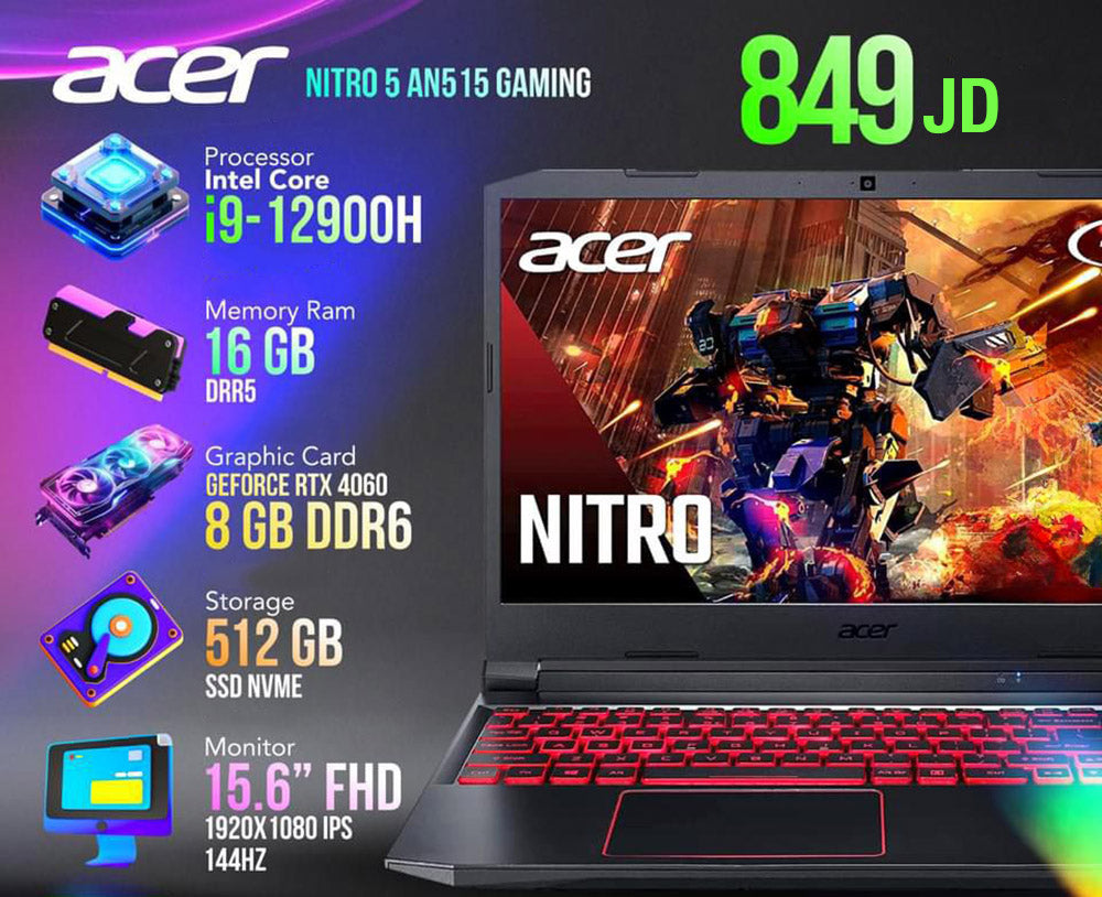 Acer Nitro 5 AN5 15 i9/RTX4060