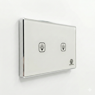 Tuya Smart Deluxe Switch 10A | 2 Gang | Aluminum Frame | Spark Electric متجر نصر