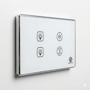 Tuya Smart Deluxe Switch | 2 Light & 1 Curtain | Aluminum Frame | Spark Electric متجر نصر