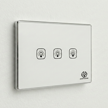 Tuya Smart Deluxe Switch 10A | 3 Gang | Aluminum Frame | Spark Electric متجر نصر