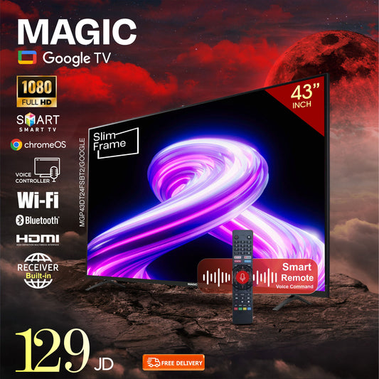 Magic 43" Smart GoogleTV Screen /Built-in Receiver