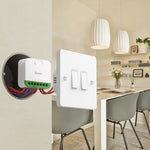 Sonoff MINI DUO installed behind a 2-gang wall switch | MINI-2GS