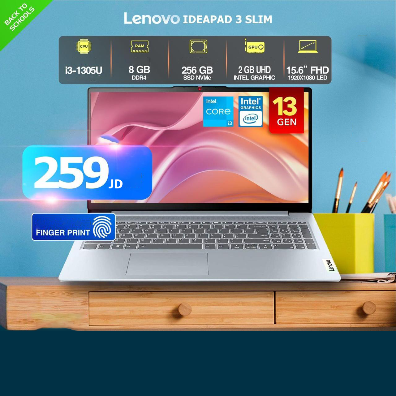 Lenovo IdeaPad 3 Core i3 / Finger Print