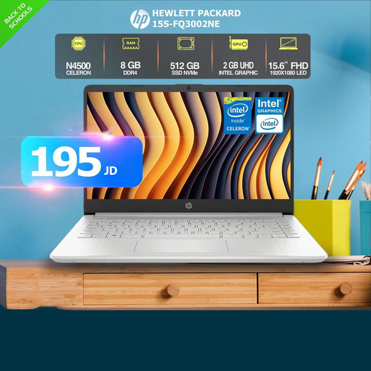 HP 15S Celeron 8GB RAM / 512GB SSD