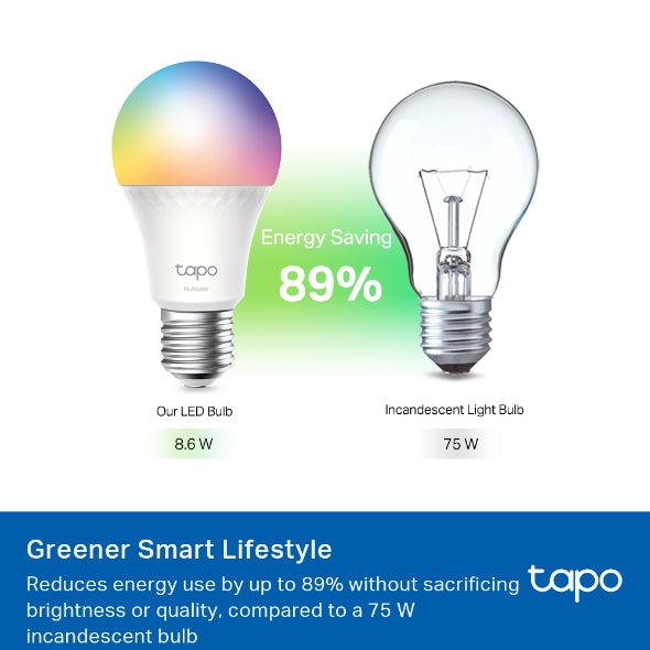 Tapo Smart WiFi Light Bulb, Multicolor 75w / L535E