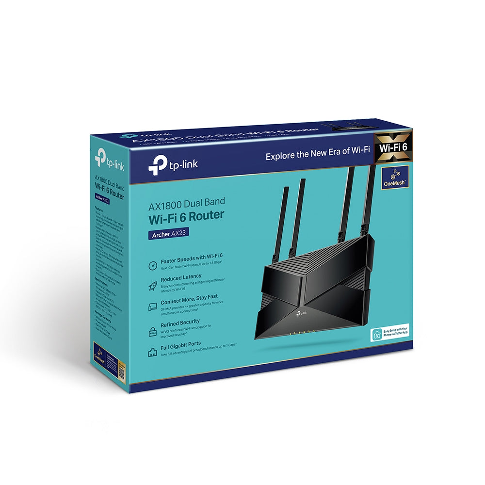 Archer AX1800 Dual-Band Gigabit Wi-Fi 6 Router, USB / Archer AX23