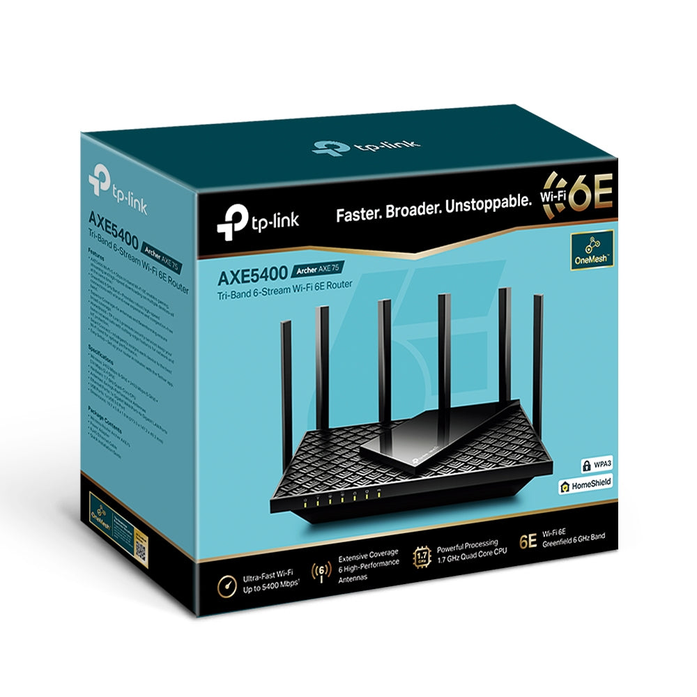 TP-Link AXE5400 Tri-Band Gigabit Wi-Fi 6E Router / Archer AXE75