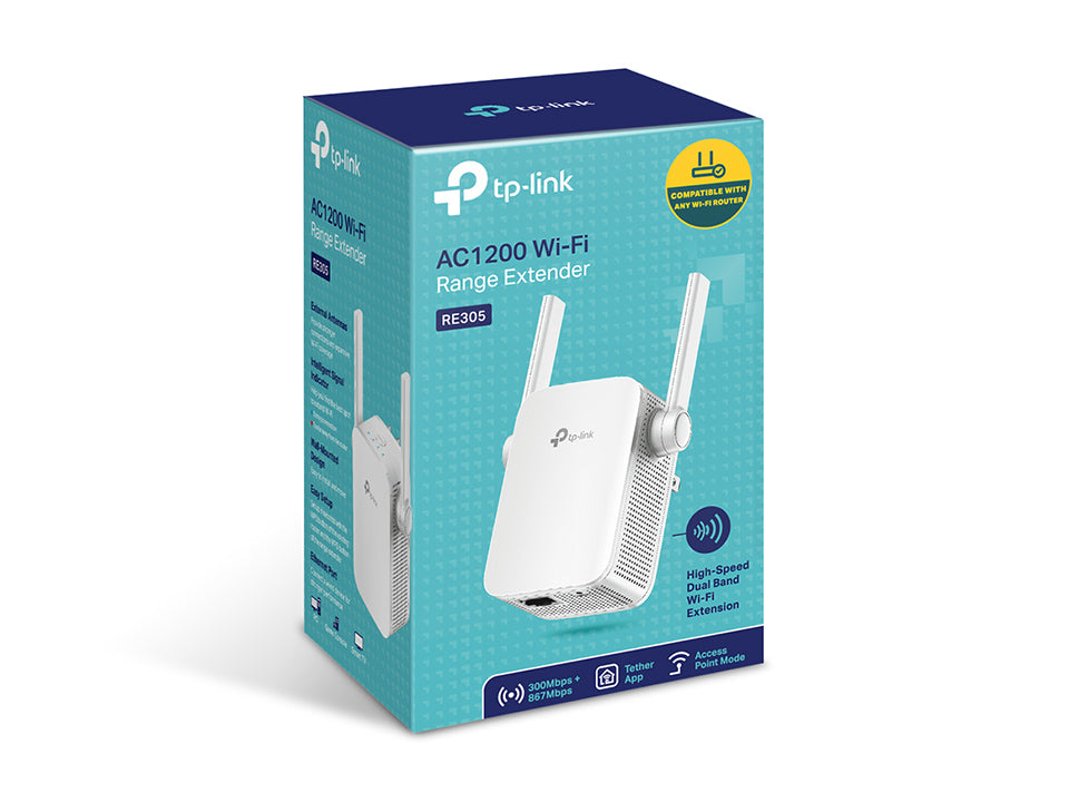 موسع نطاق الواي فاي الموصول بالحائط /TP-Link AC1200 RE305