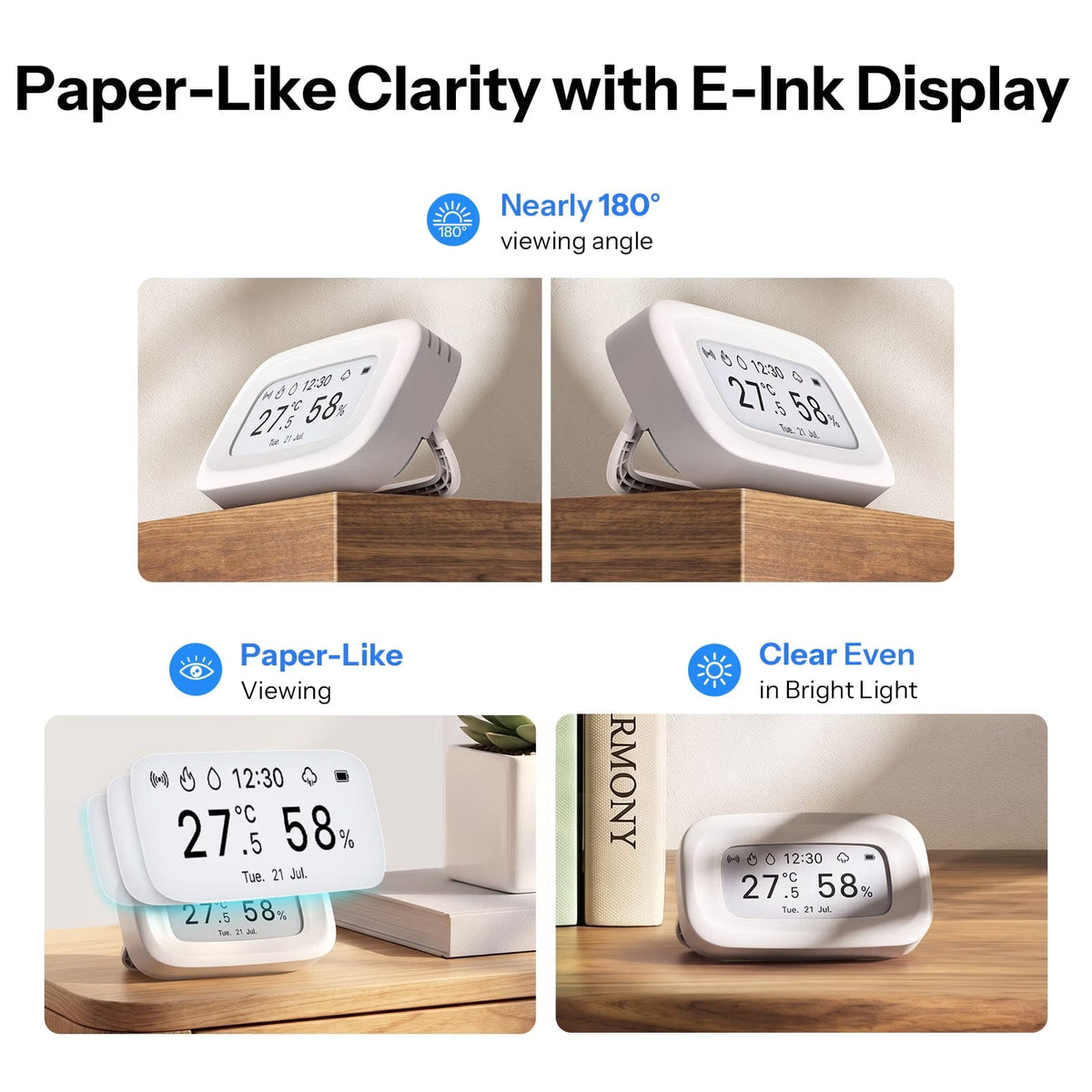 Sonoff-C AirGuard E-Ink Zigbee Temperature & Humidity Sensor | SNZB-02UL - متجر نصر