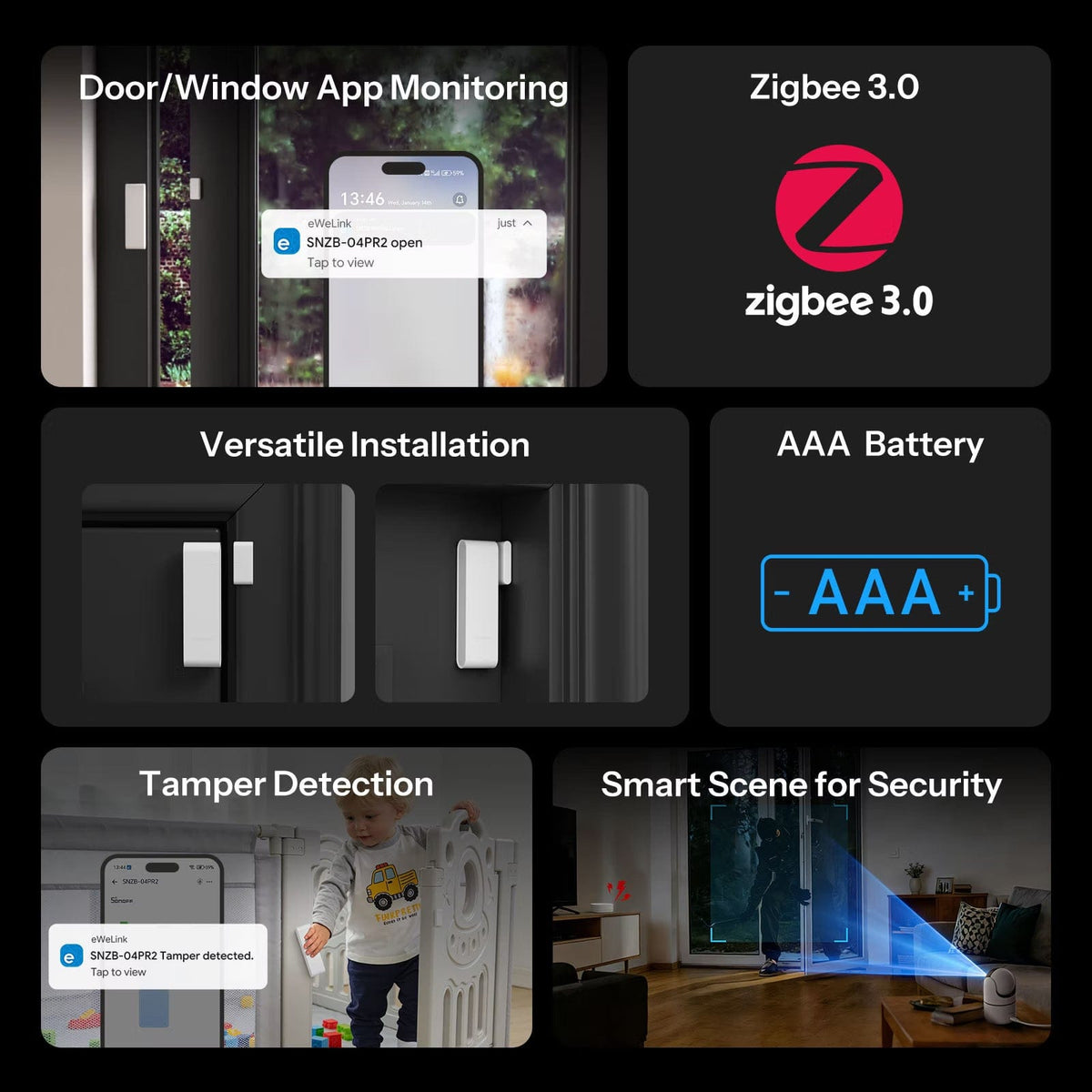 Sonoff-C SenseGuard DW Gen2 Zigbee Door & Window Sensor | SNZB-04PR2 - متجر نصر