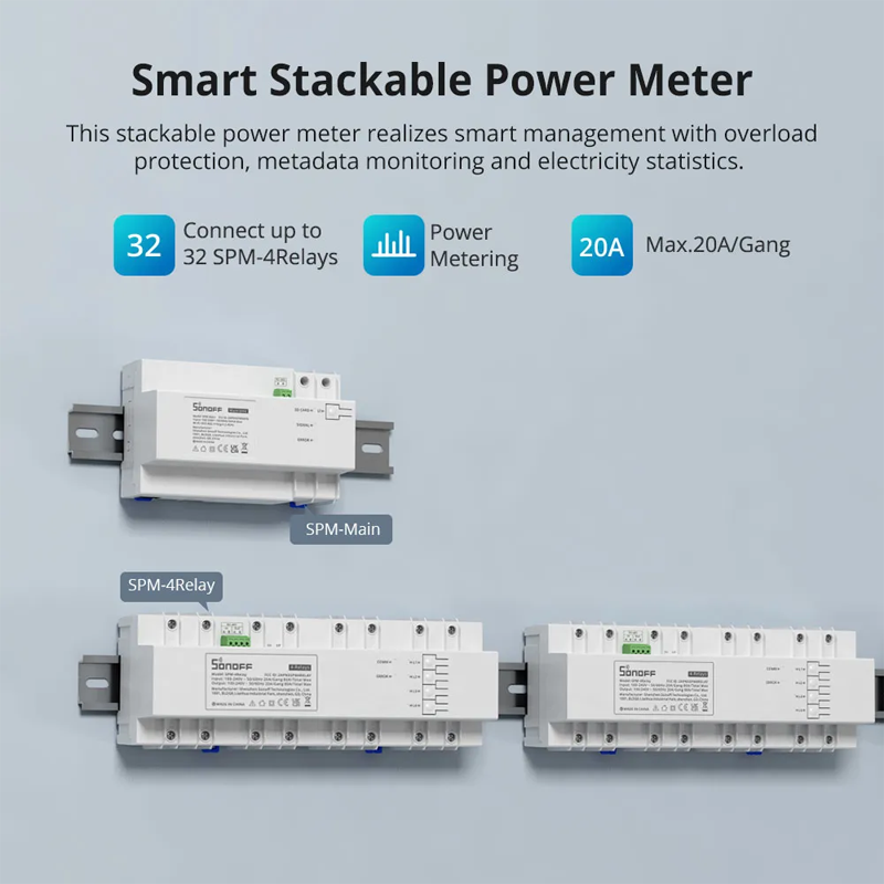 Sonoff Smart Stackable Power Meter (SPM-Main) - متجر نصر