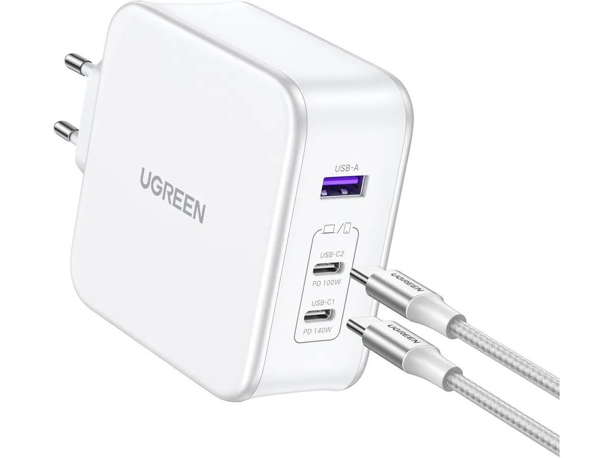 UGREEN Nexode 140W USB C GaN 3-Ports Wall Charger with C to C Cable 1.5M / 90549-15339