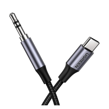 UGREEN USB C to 3.5mm Braided Aux to USB C Car Stereo Audio Headphone Jack Type C Earphone Lead / 30633 متجر نصر