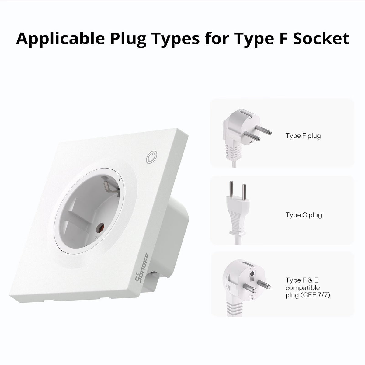Sonoff-C Orb Socket Matter Wi-Fi Smart Wall Socket 16A Type F with Energy Monitoring | WS01TPF-E - متجر نصر