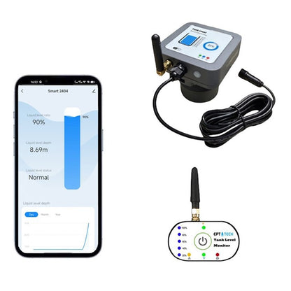 Wireless Tank Level Meter | WiFi Screen + RF Sensor | Support 10m Depth | EPTech.WiFi.RF.10M متجر نصر