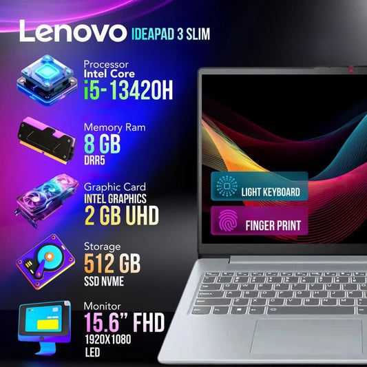 Laptop Lenovo IDEAPAD 3 Slim i5 Gen 13 / Finger Print