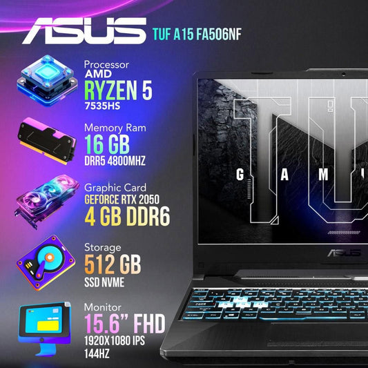 Asus TUF A15 Ryzen 5 144Hz RTX 2050