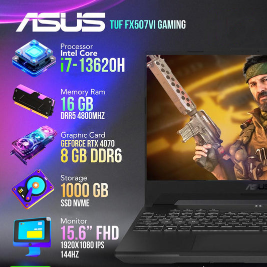 Asus TUF i7 13620H 13Gen 144Hz - RTX 4070 /1TB SSD