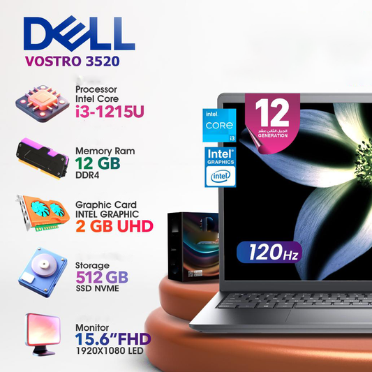 Dell Vostro 3520 Core i3 12th + 12GB Ram 256GB SSD