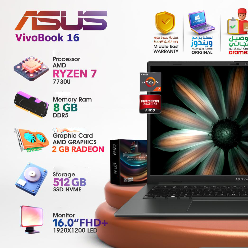 Asus VivoBook Ryzen 7 512GB SSD 8GB Ram