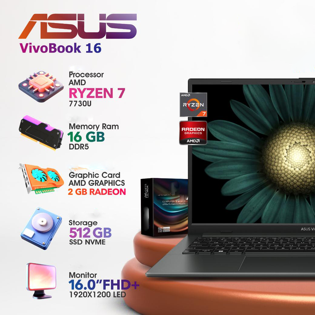 Asus VivoBook Ryzen7 512GB SSD 16GB Ram