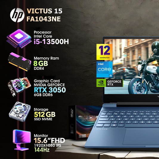 HP Victus 13Gen Core i5 8GB RAM RTX 3050